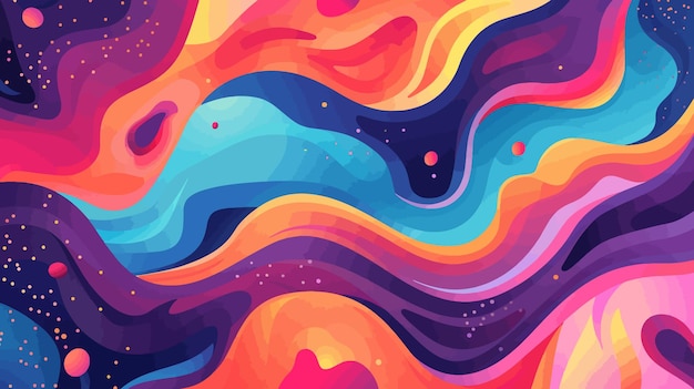 a colorful painting of the ocean waves