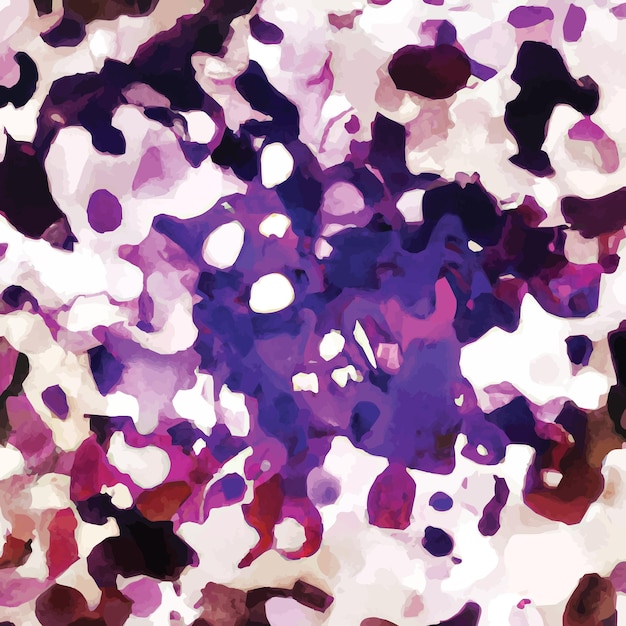 A colorful painting of a purple and red paint splatter.