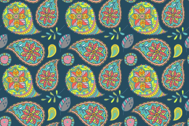 Colorful paisley pattern