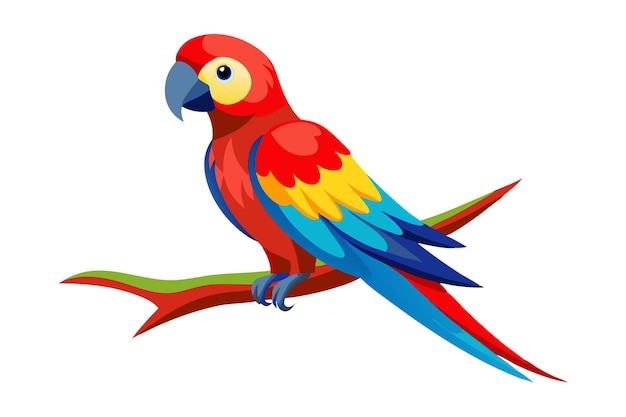 Colorful parrot perched on a branch