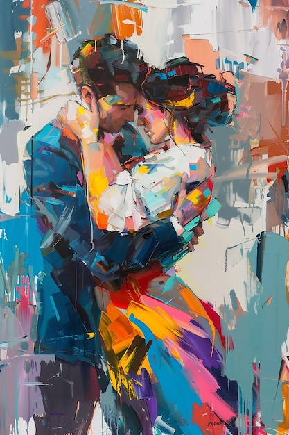 Colorful passion flow love expresive by franz bischoff and josef kote