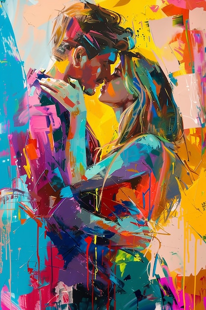 Colorful passion flow love expresive by franz bischoff and josef kote