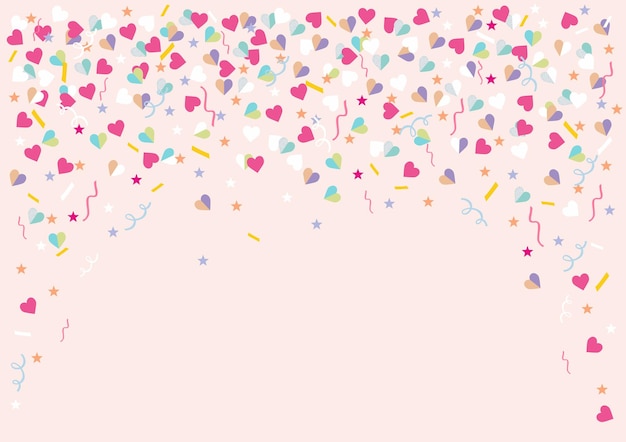 Vector colorful pastel carnival confetti background