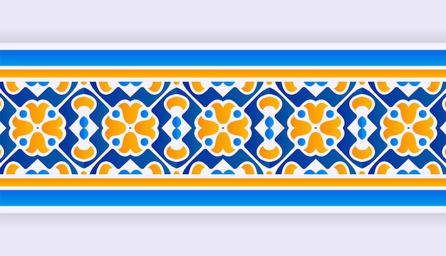 Colorful pattern border pattern design