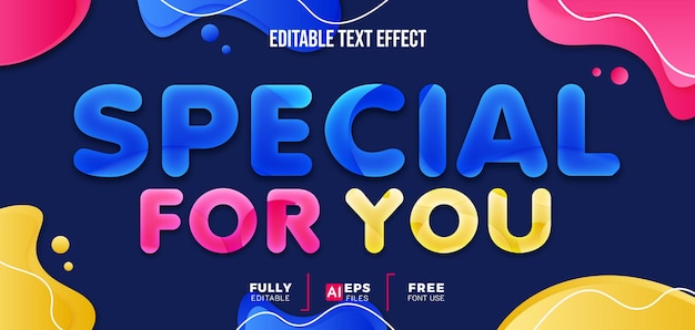 Colorful pattern style 3d editable text effect