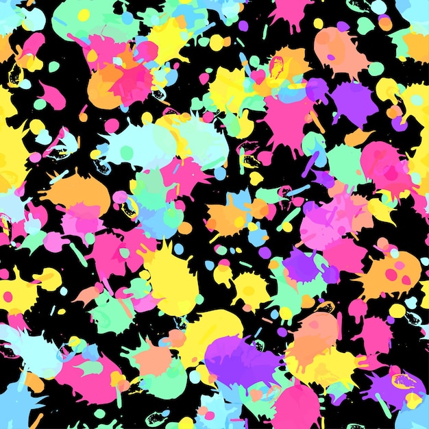 Vector a colorful pattern with paint splatters on it