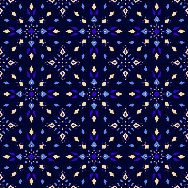 A colorful pattern with the word kaleidoscope on a dark blue background.