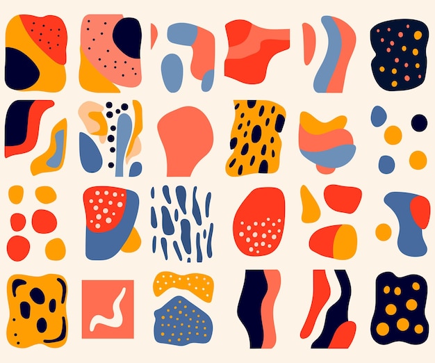 colorful patterns of rocks and stones vector style of henri matisse geometric shapes amp patterns