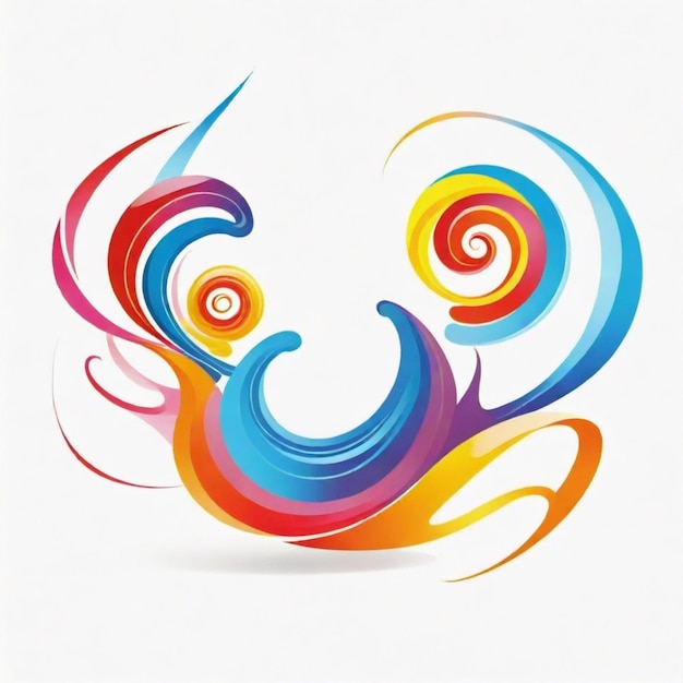 Vector a colorful picture of a colorful swirl with a design of a circle