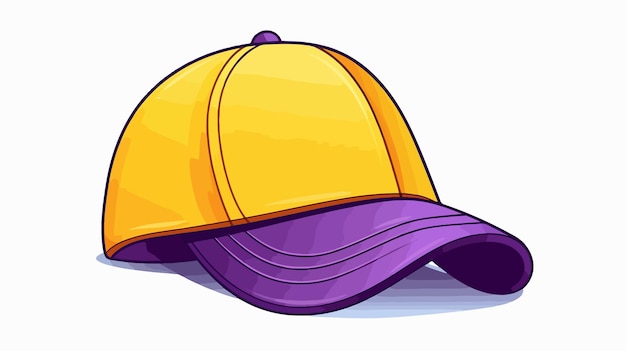 Vector colorful and playful yellow purple sports hat vector illustration