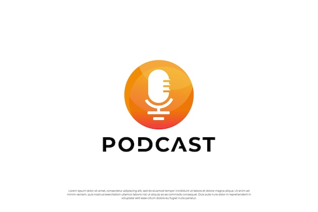 Colorful podcast logo design minimalist podcast logo concept