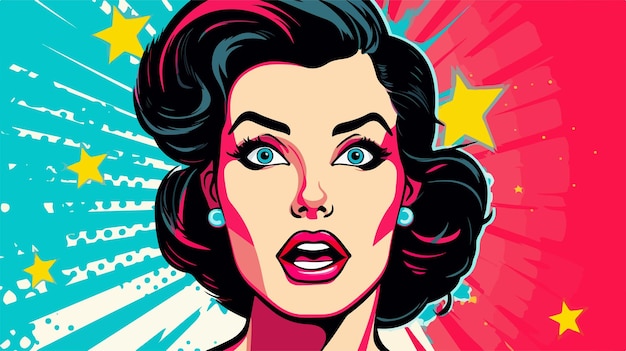 Colorful Pop Art Design Vector Illustration