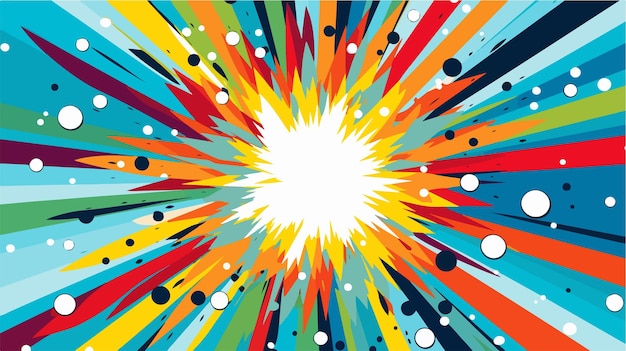 Vector colorful pop art explosion on background vector illustration