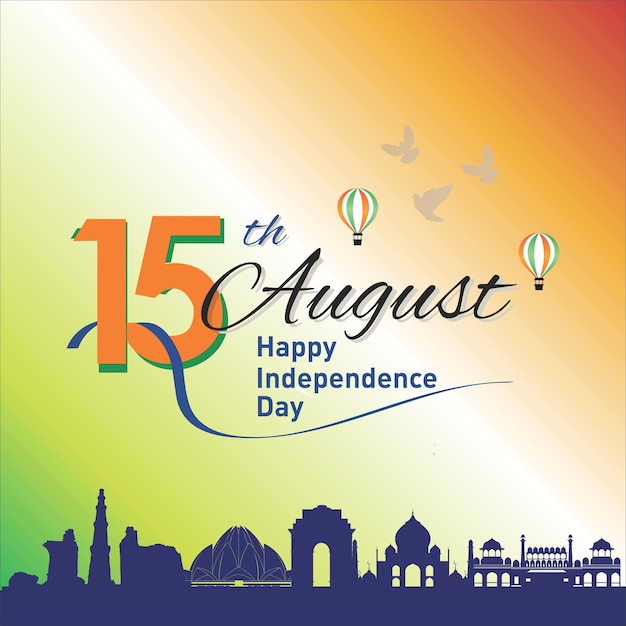 A colorful poster that says 15 august on it