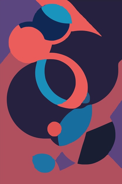 a colorful poster with the number 5 on it