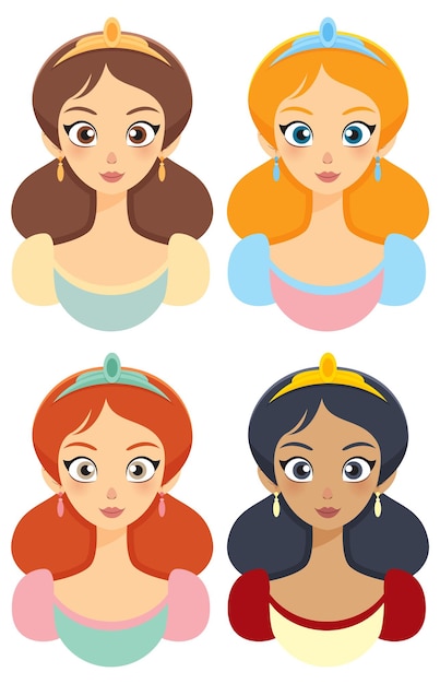 Colorful Princess Portraits Collection