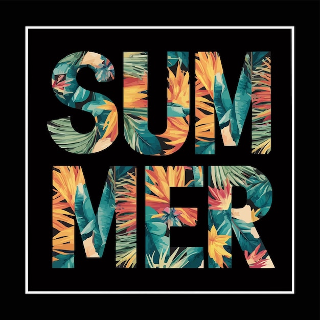 a colorful print that says summer time