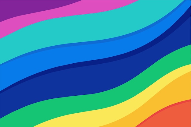 Colorful rainbow background with blue yellow and pink stripe