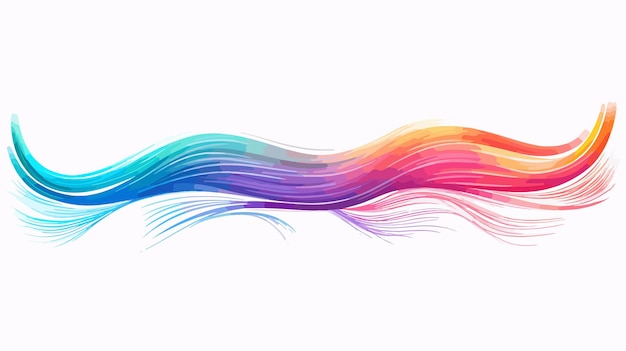 Vector colorful rainbow gradient cartoon magic drawing