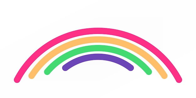 Colorful rainbow icon simple illustration