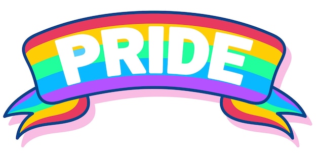 Colorful Rainbow Pride Banner Illustration