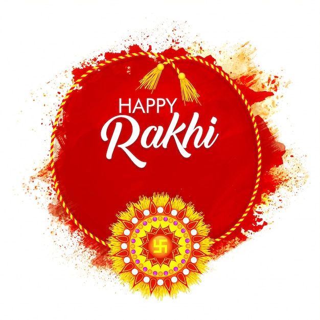 Colorful Rakhi design for Happy Raksha Bandhan.