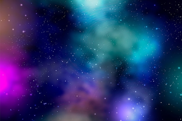 Vector colorful realistic galaxy background