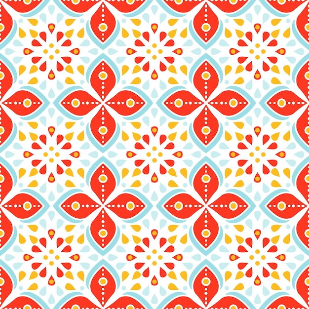 colorful red seamless pattern design