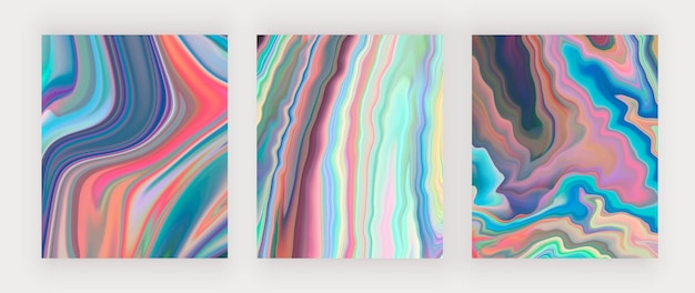 Colorful retro liquid texture for design cards, invitations