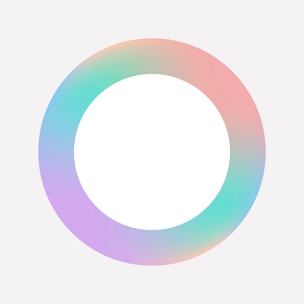 Colorful ring gradient element vector