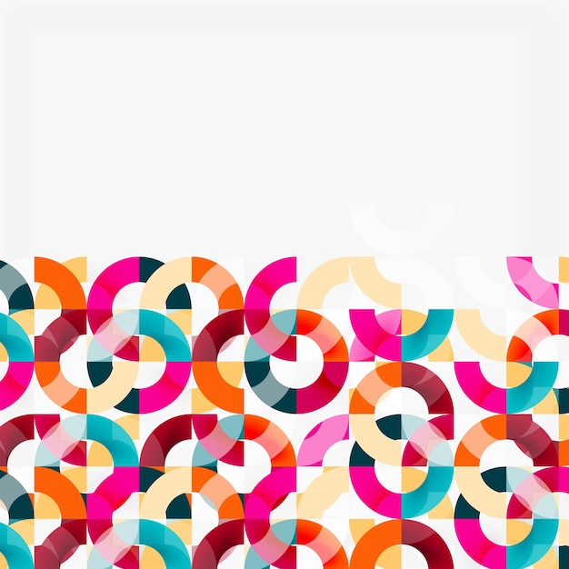 Colorful rings on grey background modern geometric pattern design