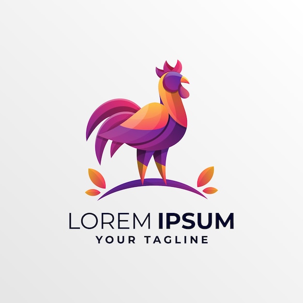 COLORFUL ROOSTER LOGO TEMPLATE