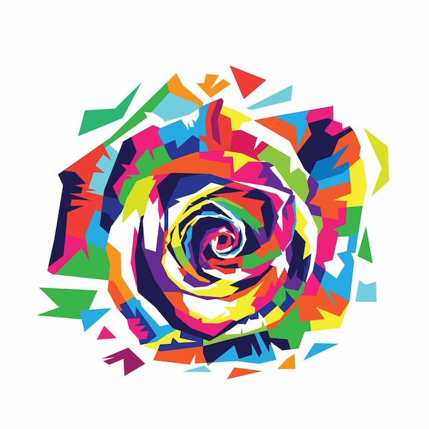 Colorful Rose Vector Illustration