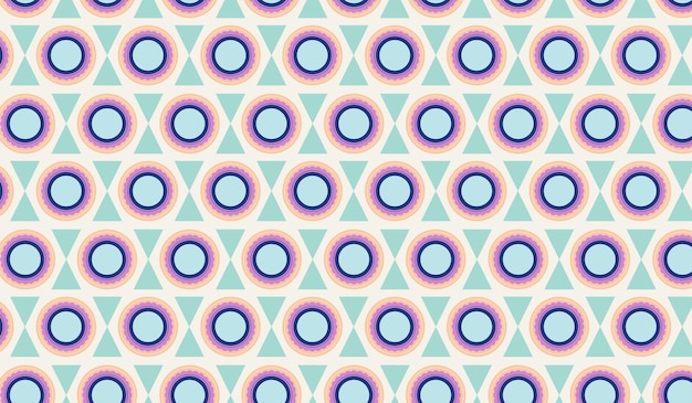 Colorful round shapes pattern background vector design