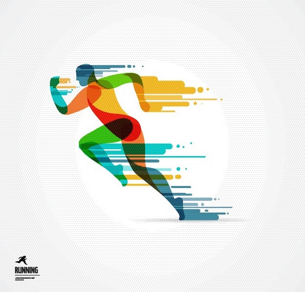 Colorful runner illustration