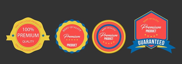 Vector colorful sale badges and best seller labels collection for promotional design