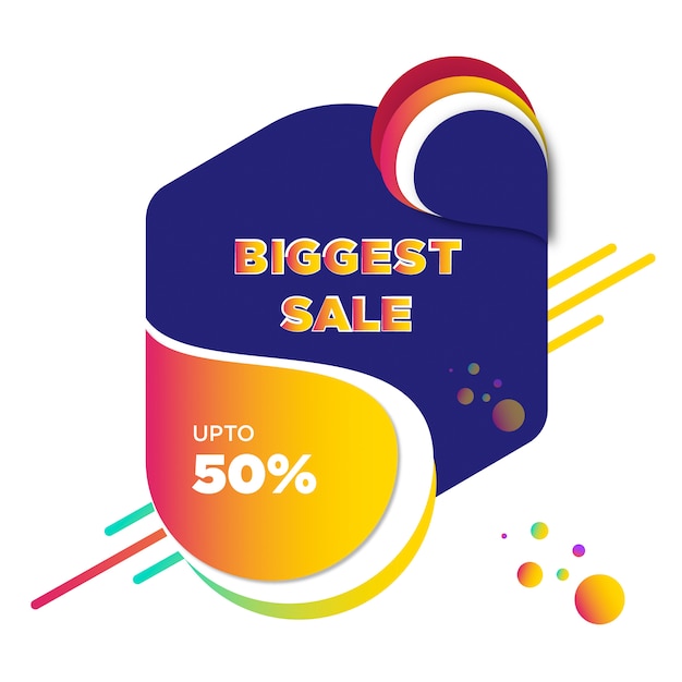 Colorful Sale Banner Vector Template