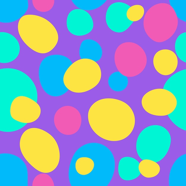 Colorful seamless ellipses vector pattern