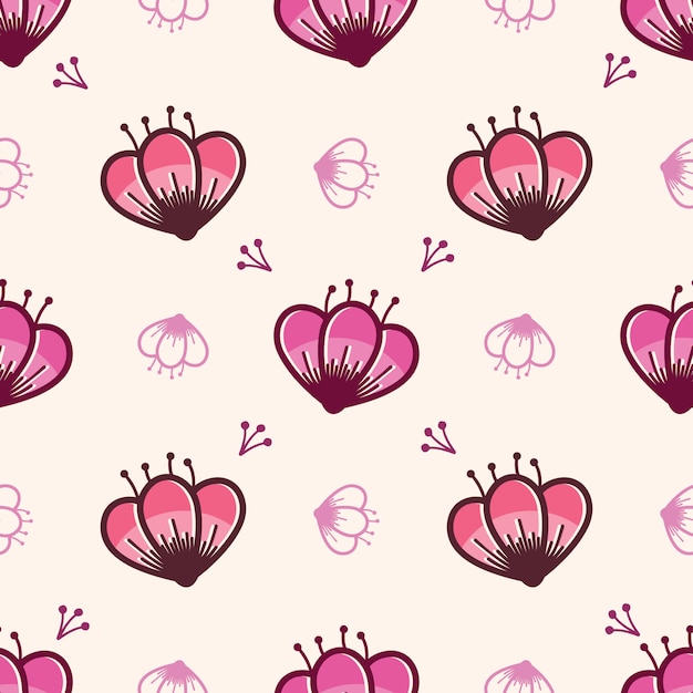 Colorful seamless pattern abstract flowers 