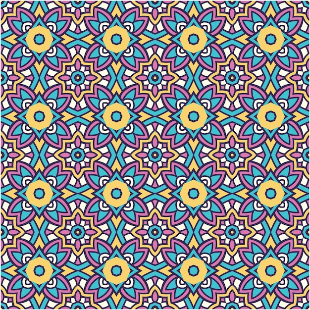 Colorful seamless pattern background with ethnic style