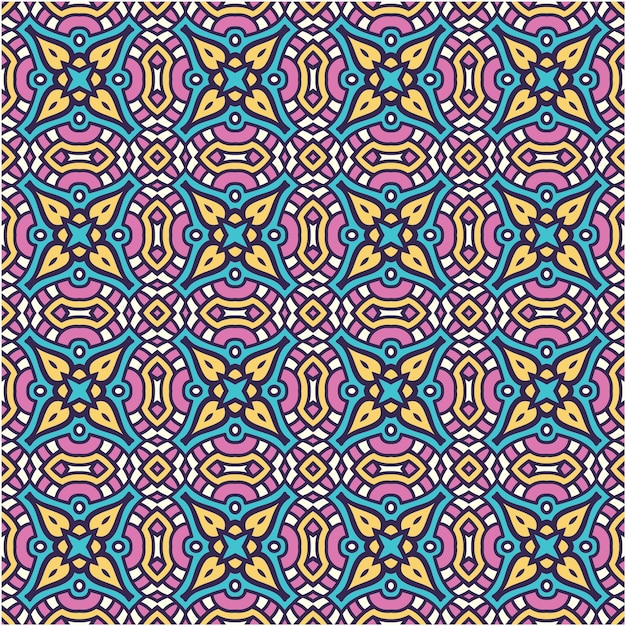 Colorful seamless pattern with ethnic style