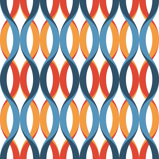 Colorful Seamless Wavy Pattern Tile