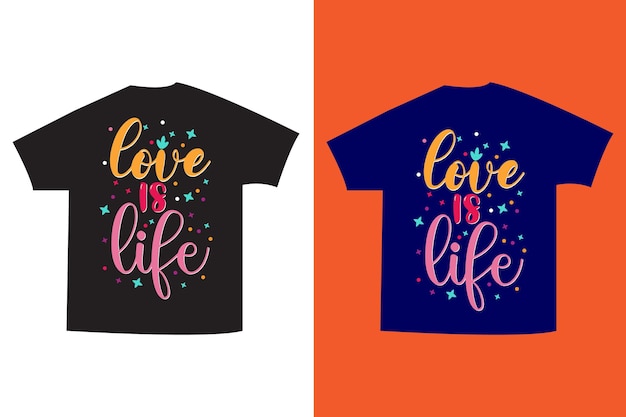 colorful self love lettering t-shirt