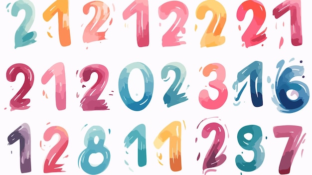 a colorful series of numbers from the year 2010