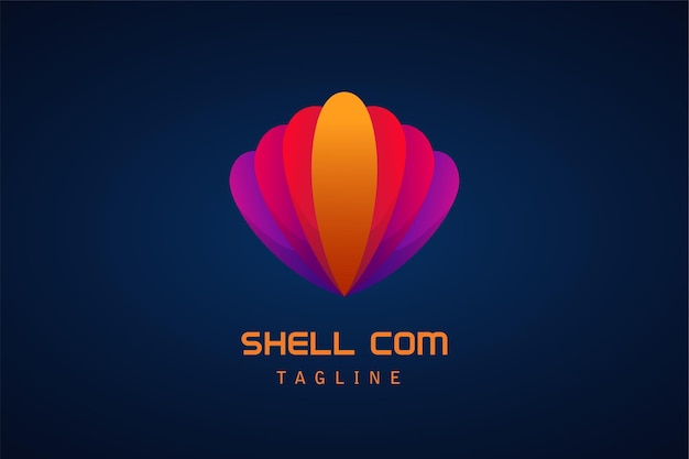 Colorful shell gradient logo company