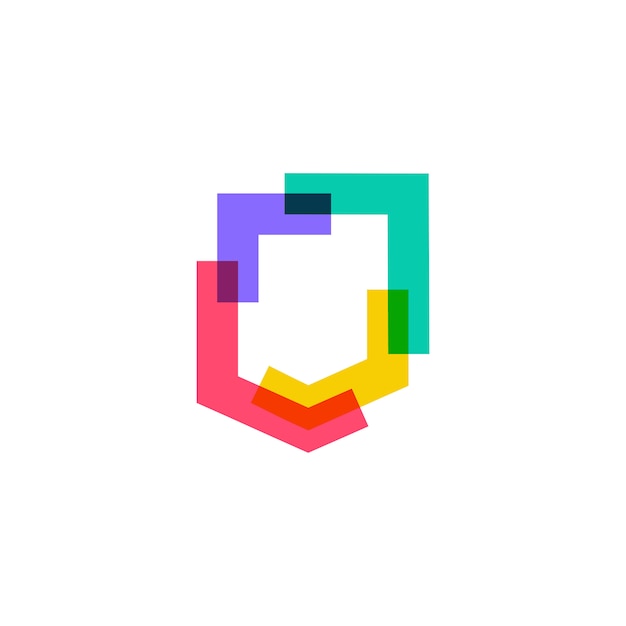 Colorful shield logo 