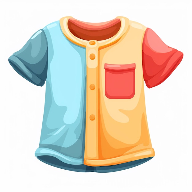 Vector a colorful shirt with a red and yellow jersey on it