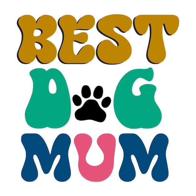 A colorful sign that says rest dog mum.