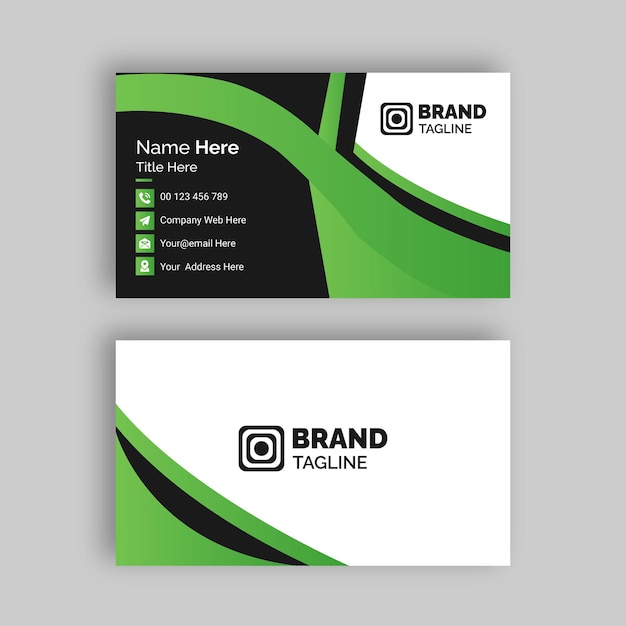 Colorful Simple minimal Luxury smart Clean style modern Company business card design template