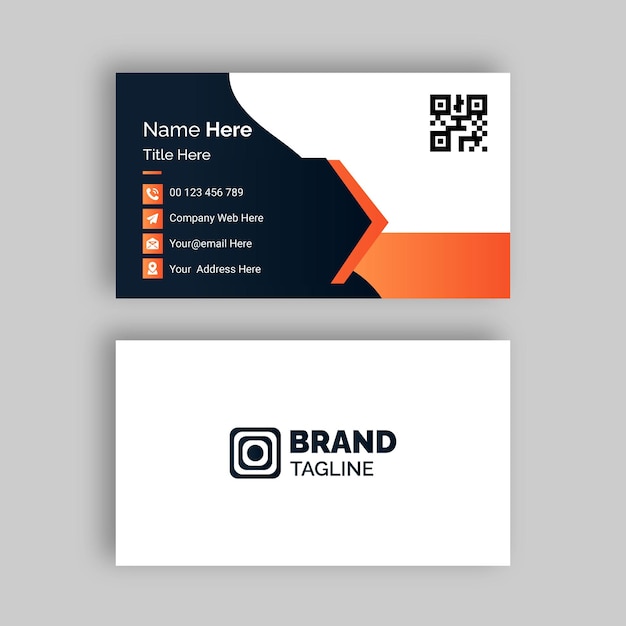 Colorful Simple minimal Luxury smart Clean style modern Company business card design template